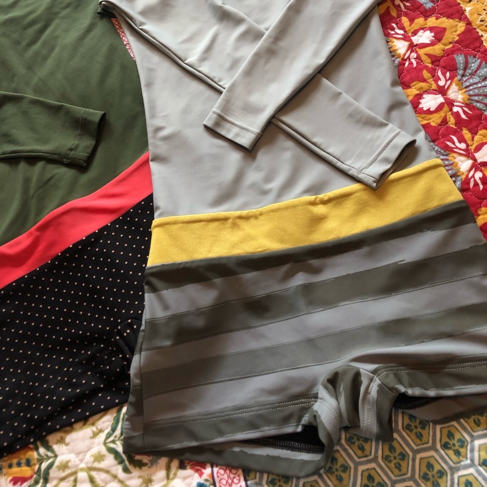 ‼️SOLD‼️Seea Swamis Playsuits Olive & Waterstripes - Picture 7 of 16